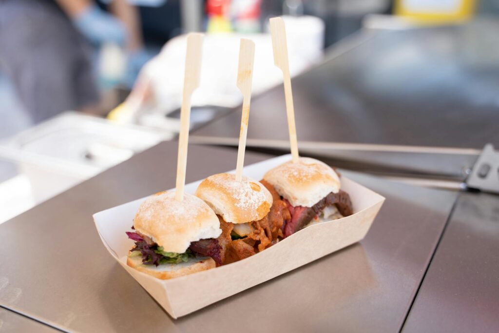 A basket of sliders