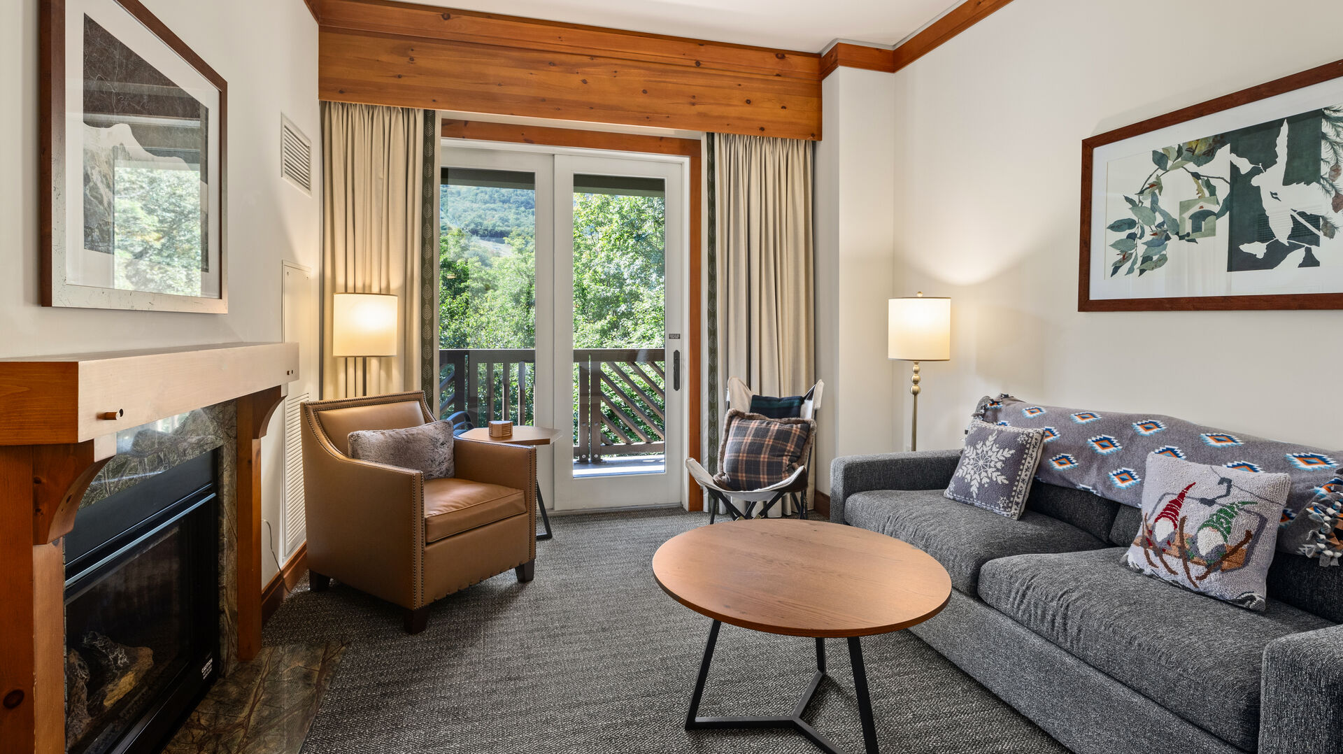 Living space in one of our Stowe vacation rentals